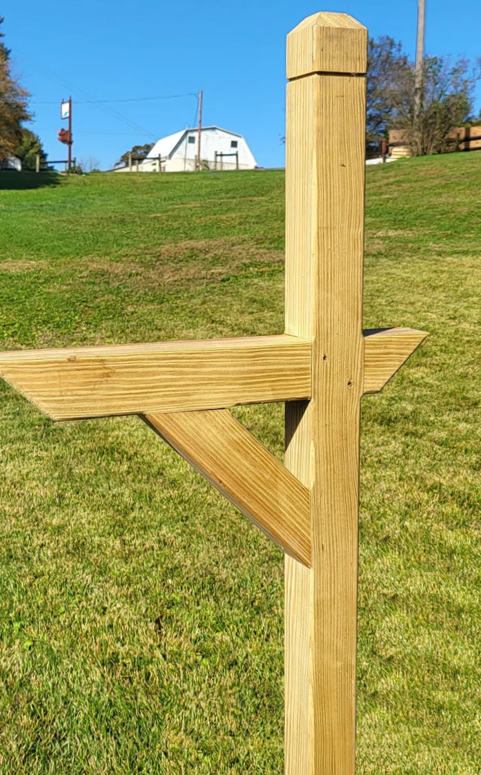 Professionally installed decorative mailbox post in Fitchburg, MA.